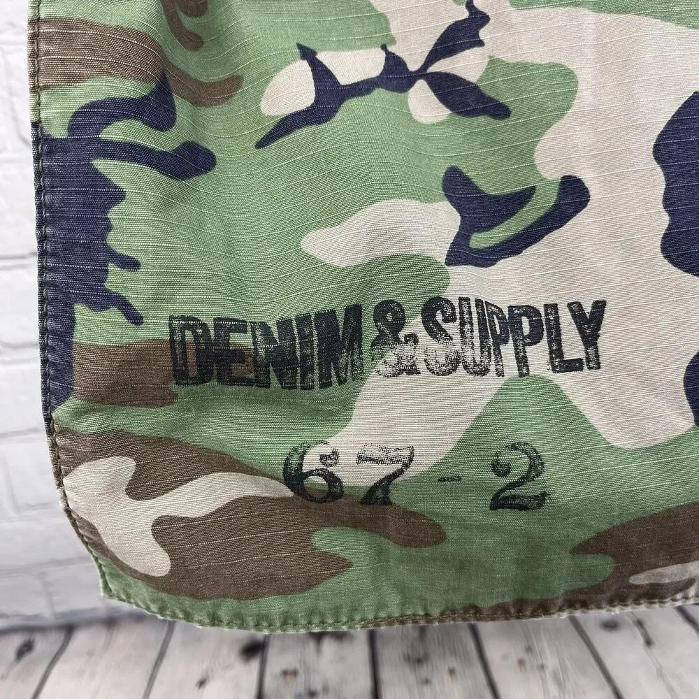 Ralph Lauren Denim & Supply Camo Canvas Military Tote Messenger Bag RipStop